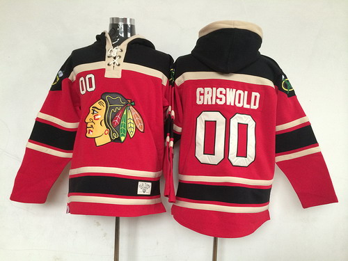 Chicago Blackhawks #00 Clark Griswold Red Old Time Hockey hoodies Stitched