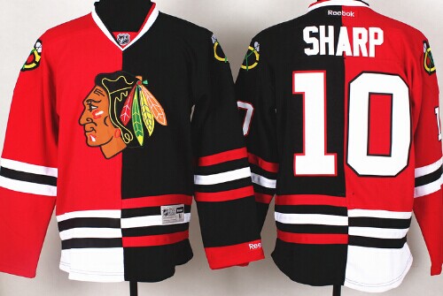 Chicago Blackhawks #10 Patrick Sharp Red Black Two Tone Jersey