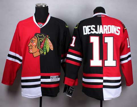 Chicago Blackhawks #11 Andrew Desjardins Red Black Two Tone Jersey