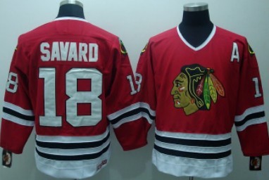 Chicago Blackhawks #18 Denis Savard Red CCM 1986 Vintage Throwback Jersey Stitched