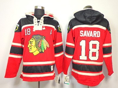 Chicago Blackhawks #18 Denis Savard Red Old Time Hockey hoodies Stitched