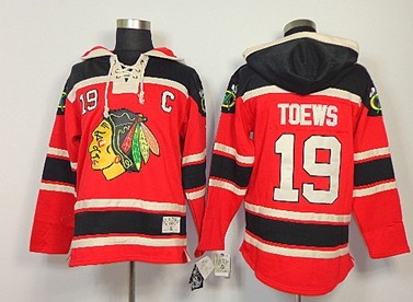 Chicago Blackhawks #19 Jonathan Toews Red Old Time Hockey hoodies Stitched