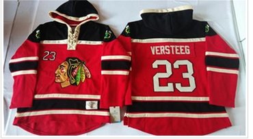 Chicago Blackhawks #23 Kris Versteeg Red Sawyer Hooded Sweatshirt Stitched NHL jersey