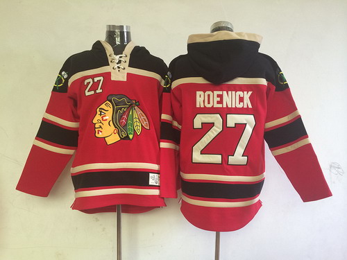Chicago Blackhawks #27 Johnny Oduya Red Old Time Hockey hoodies Stitched