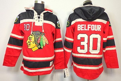 Chicago Blackhawks #30 Ed Belfour Red Old Time Hockey hoodies Stitched