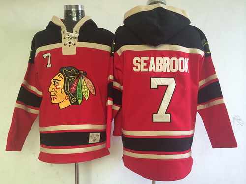 Chicago Blackhawks #7 Brent Seabrook Red Old Time Hockey hoodies Stitched