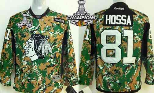 Chicago Blackhawks #81 Marian Hossa 2014 Camo Kids Jersey W 2015 Stanley Cup Champion Patch