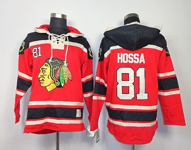 Chicago Blackhawks #81 Marian Hossa Red Old Time Hockey hoodies Stitched