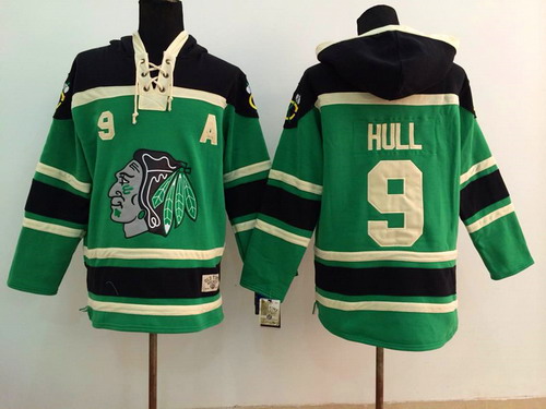Chicago Blackhawks #9 Bobby Hull Green Old Time Hockey hoodie Stitched