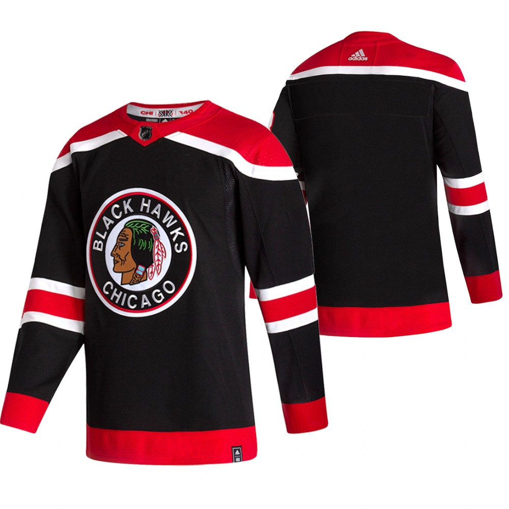 Chicago Blackhawks 2021 Reverse Retro Blank Black Jersey Special Edition Authentic