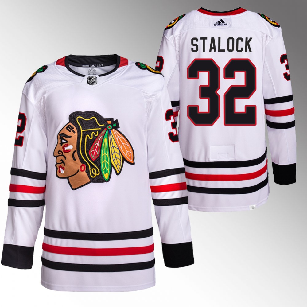 Chicago Blackhawks Alex Stalock White Primegreen Authentic Away Jersey