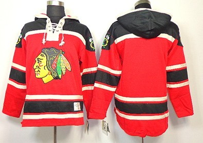 Chicago Blackhawks Blank Red Old Time Hockey hoodies Stitched