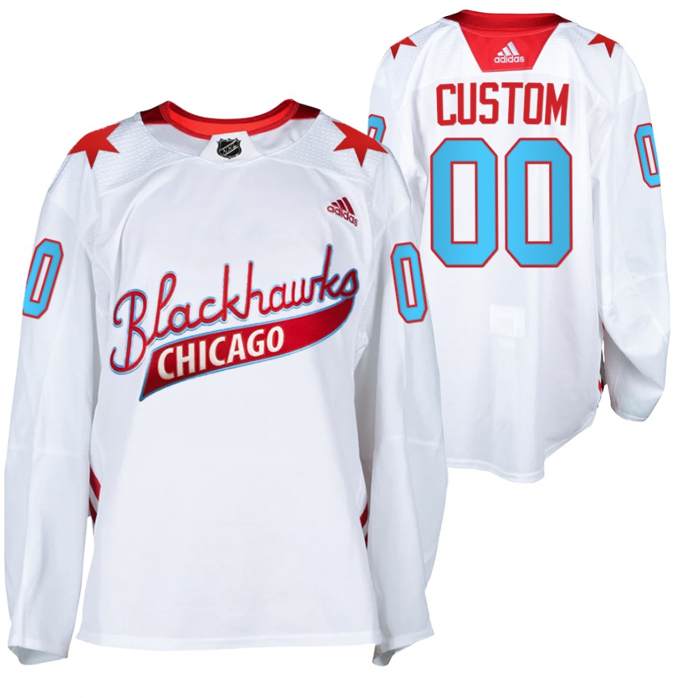 Chicago Blackhawks Custom White 2021 One Community Night Jersey