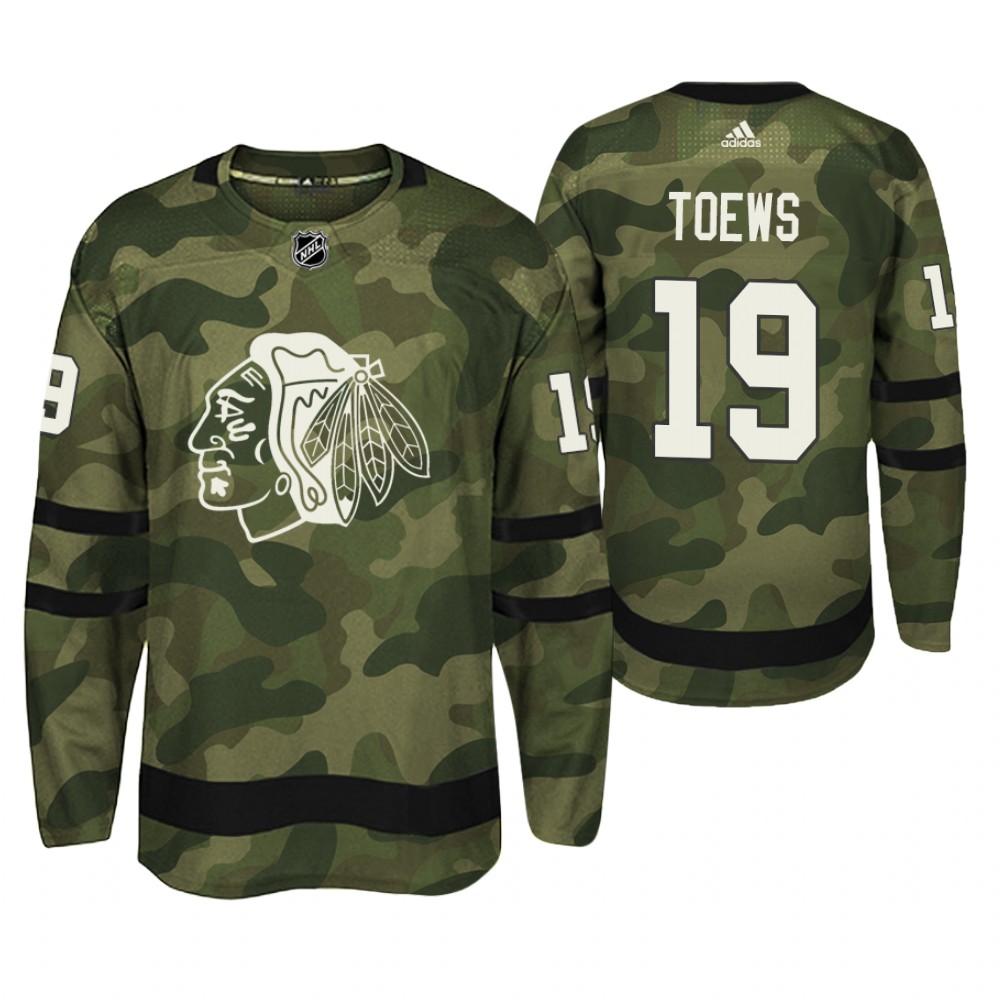 Chicago Blackhawks Jonathan Toews Camo Armed Special Forces Player Jersey