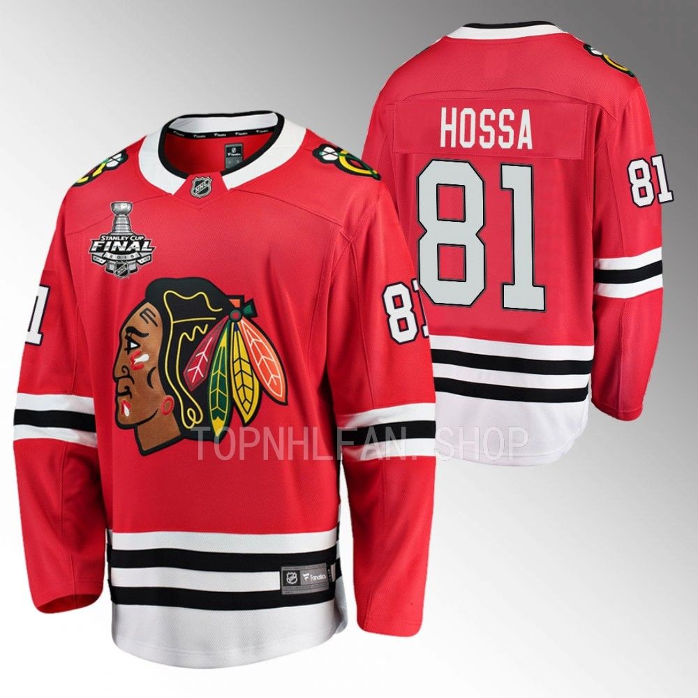 Chicago Blackhawks Marian Hossa Red 2015 Stanley Cup Finals Retired Jersey
