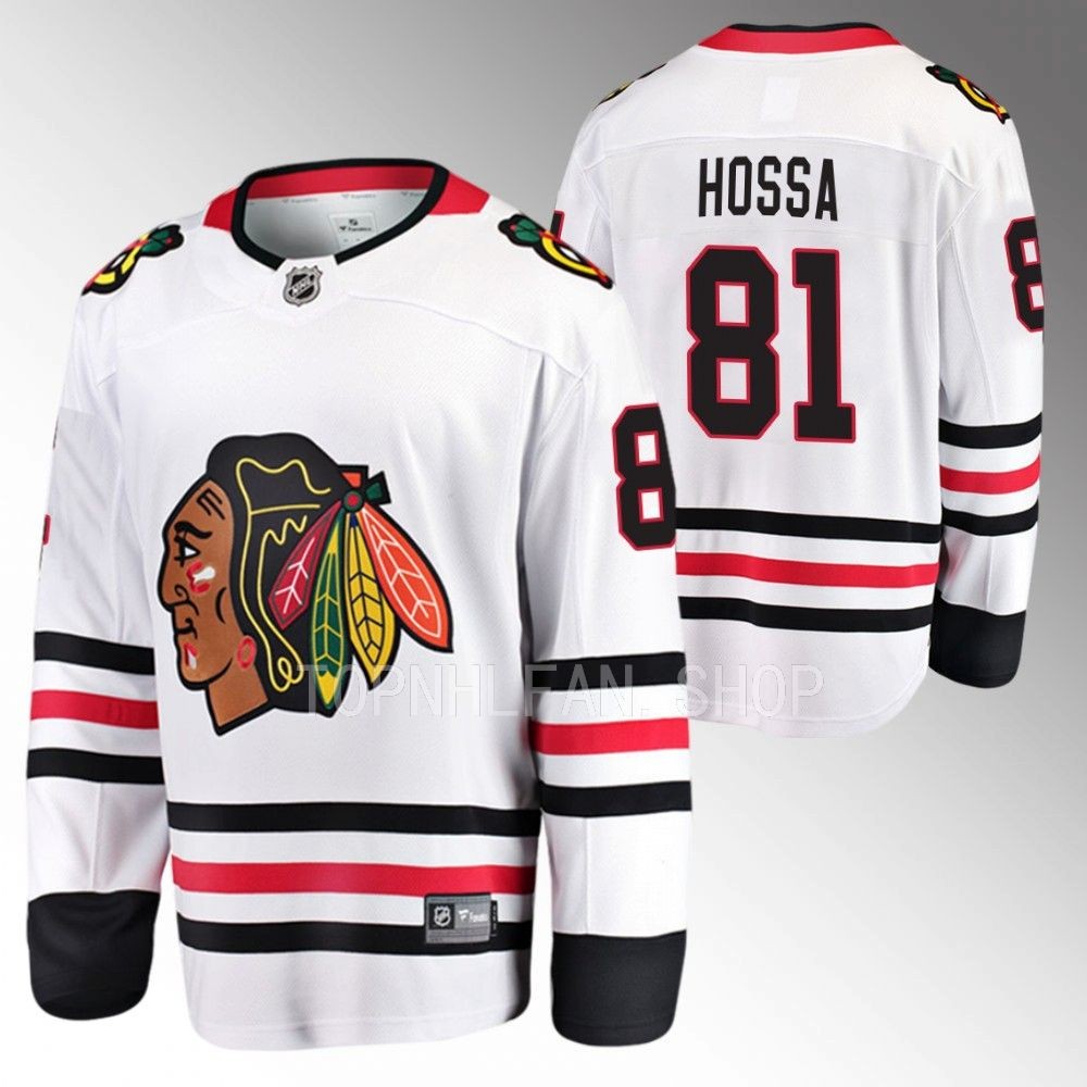 Chicago Blackhawks Marian Hossa White 2008-2018 Retirement Away Jersey