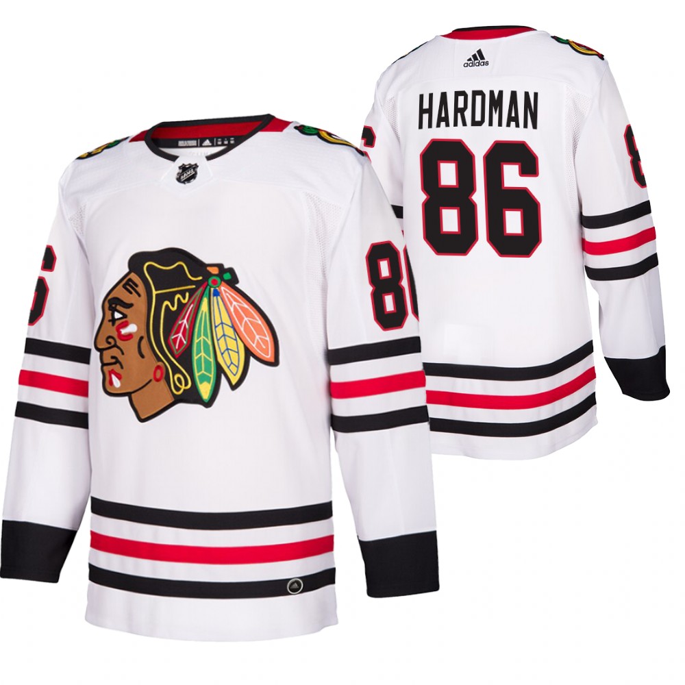 Chicago Blackhawks Mike Hardman White 2021 Authentic NHL Debut Jersey