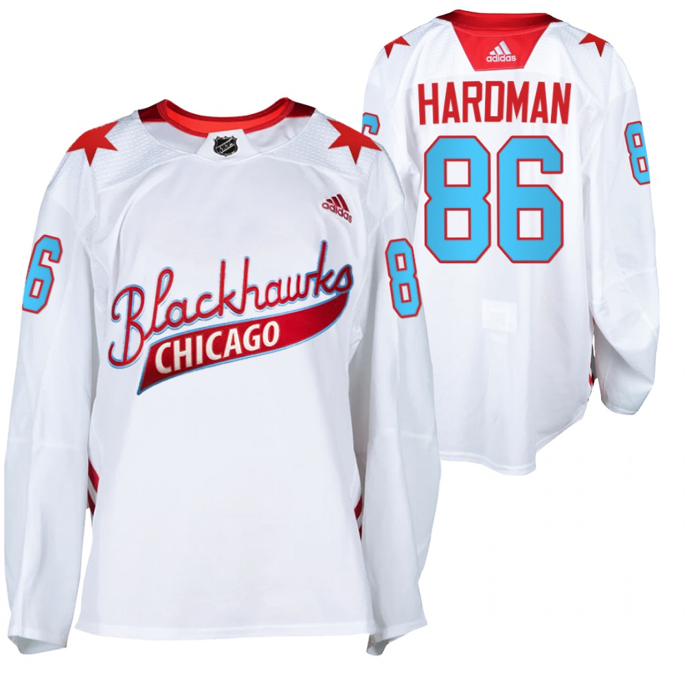 Chicago Blackhawks Mike Hardman White 2021 One Community Night Jersey