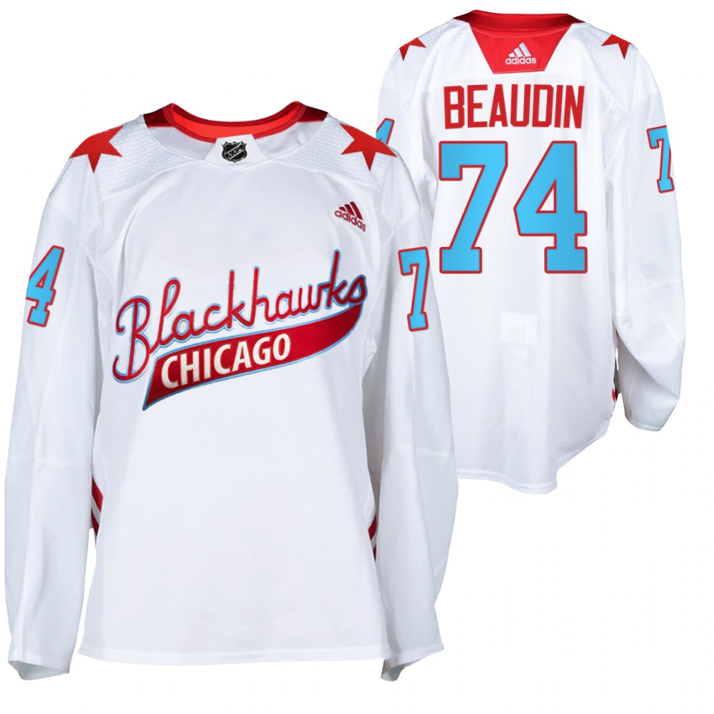 Chicago Blackhawks Nicolas Beaudin White 2021 One Community Night Jersey