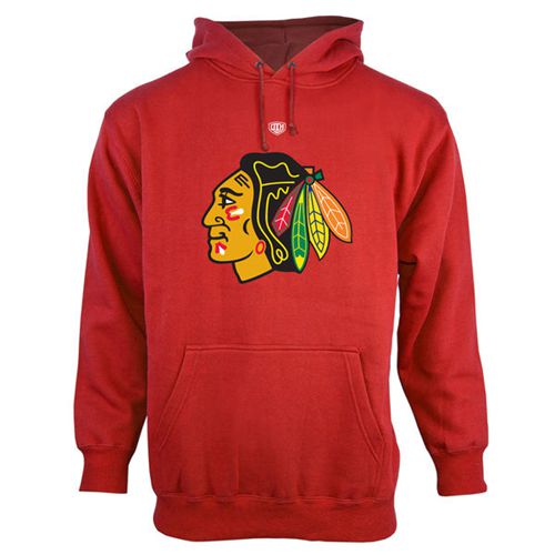 Chicago Blackhawks Old Time Hockey Big Logo with Crest Pullover .
