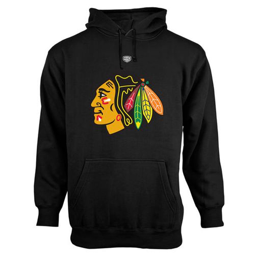 Chicago Blackhawks Old Time Hockey Big Logo with Crest Pullover