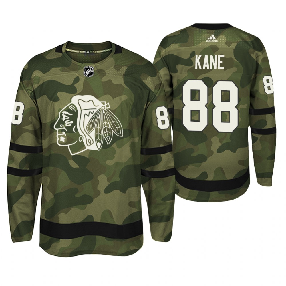 Chicago Blackhawks Patrick Kane Camo Armed Special Forces Player Jersey