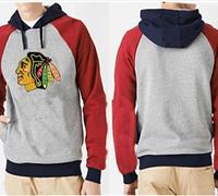 Chicago Blackhawks Pullover Hoodie Grey & Red