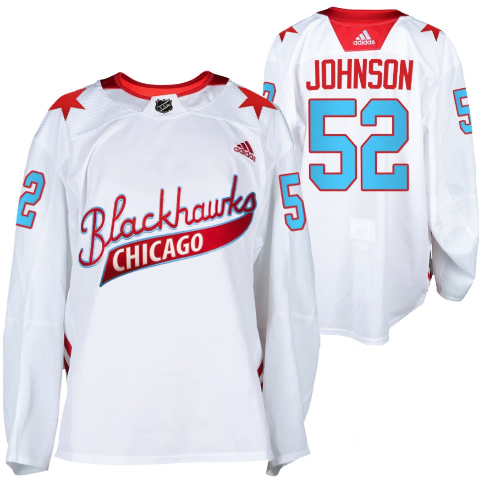 Chicago Blackhawks Reese Johnson White 2021 One Community Night Jersey