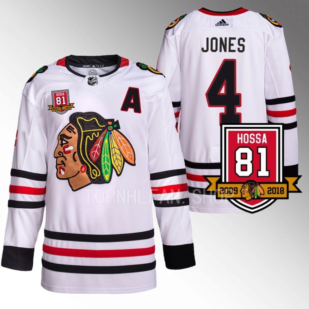 Chicago Blackhawks Seth Jones Retirement 81Hossa Patch White Authentic Jersey