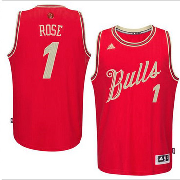 Chicago Bulls #1 Derrick Rose Red 2015-2016 Christmas Day Stitched NBA Jersey