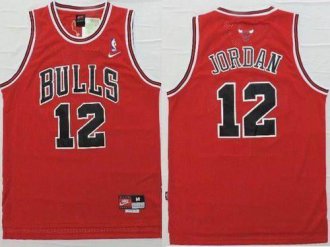 Chicago Bulls #12 Michael Jordan Red Nike Throwback Stitched NBA Jersey