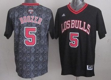 Chicago Bulls #5 Carlos Boozer Black New Latin Nights NBA Jersey