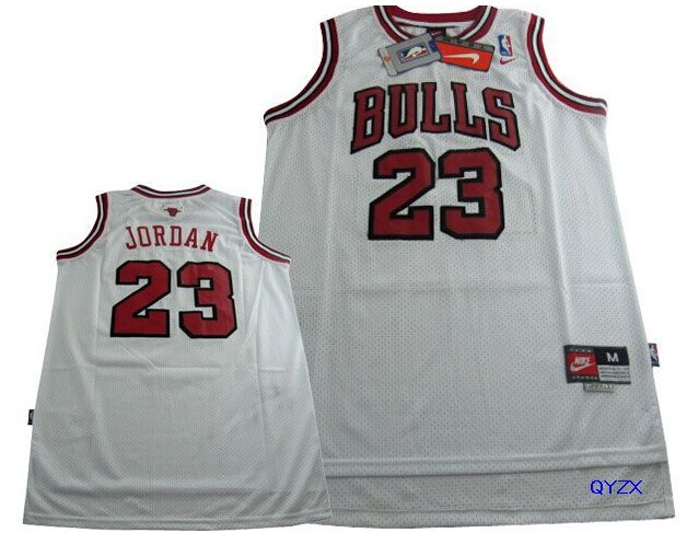 Chicago Bulls 23 Michael Jordan white NBA Jerseys