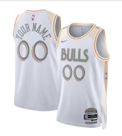 Chicago Bulls Nike Unisex 2024-25 Custom Swingman Jersey - City Edition - White