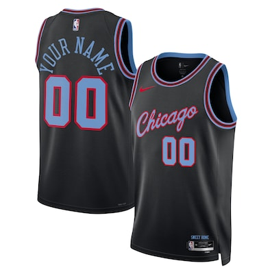 Chicago Bulls Nike Unisex 202526 City Edition Swingman Custom Jersey - Black