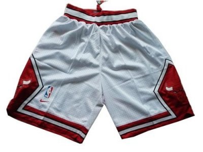 Chicago Bulls No.23 Michael Jordan White Shorts