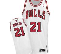 Chicago Bulls Revolution 30 #21 Jimmy Butler White NBA Jersey