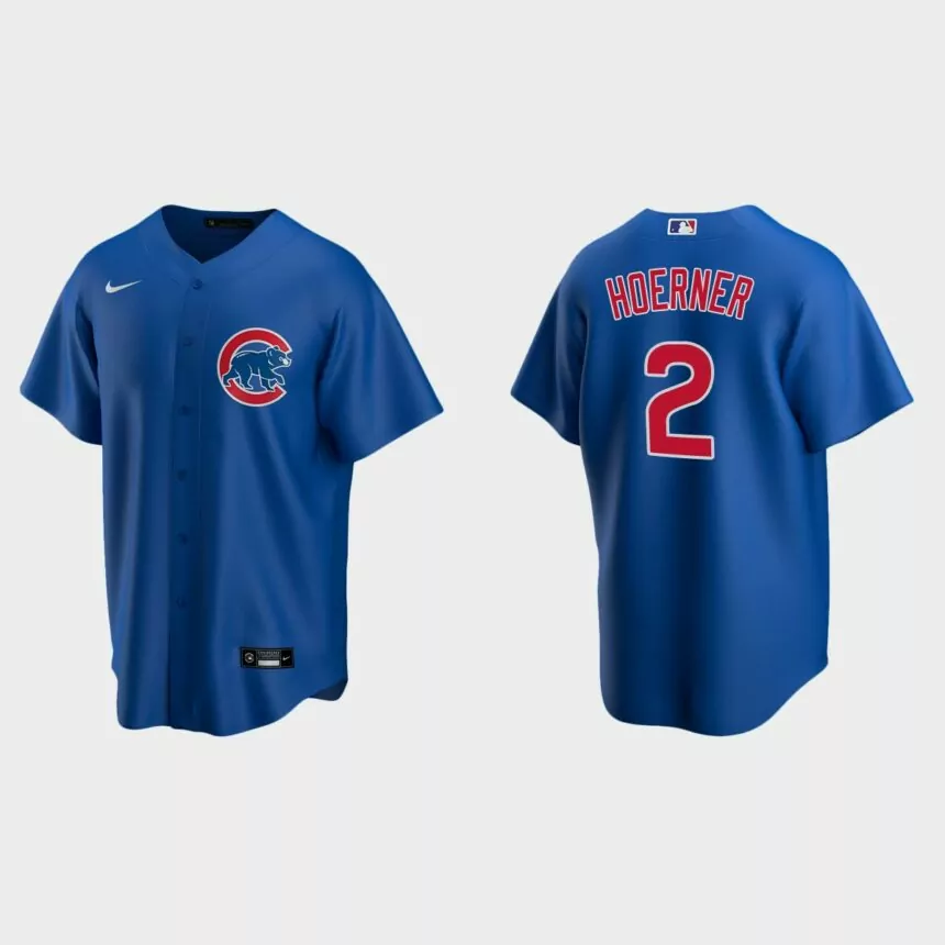 Chicago Cubs #2 Nico Hoerner Replica Alternate Jersey – Royal