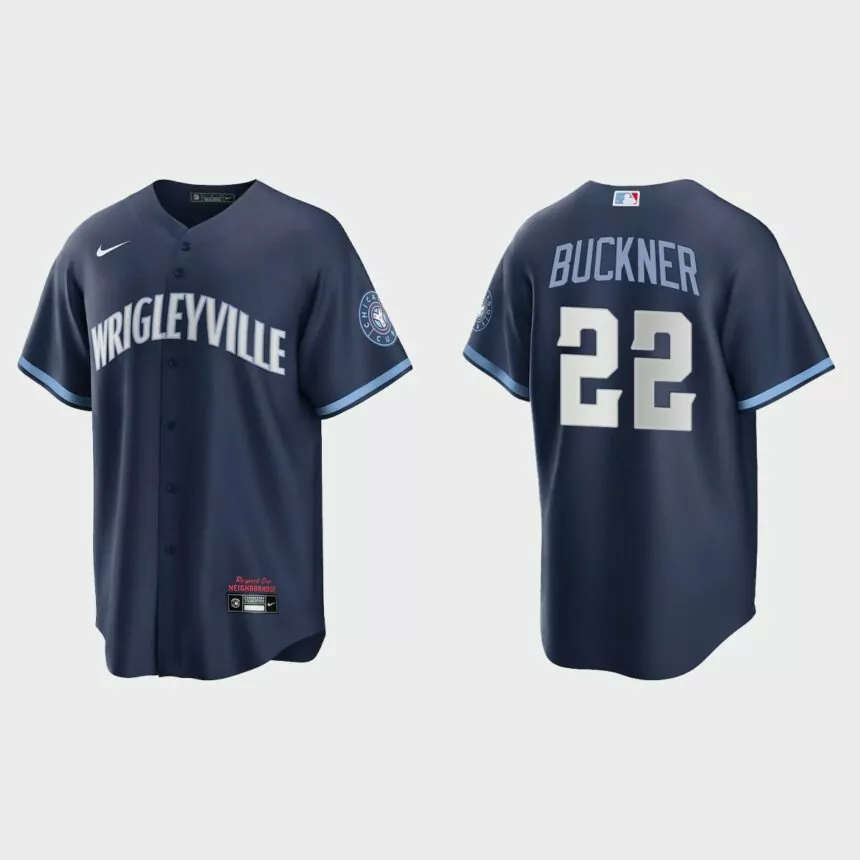 Chicago Cubs #22 Bill Buckner 2021 City Connect Replica Jersey – Navy