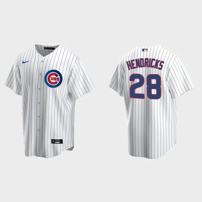 Chicago Cubs #28 Kyle Hendricks White Replica Home Jersey