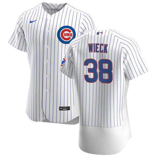 Chicago Cubs #38 Brad Wieck Men's Nike White Home 2020 Authentic Player Jersey