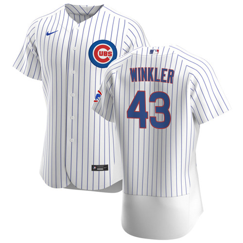 Chicago Cubs #43 Dan Winkler Men's Nike White Home 2020 Authentic Player Jersey