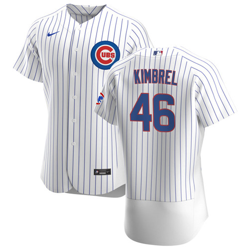 Chicago Cubs #46 Craig Kimbrel Men's Nike White Home 2020 Authentic Player Jersey