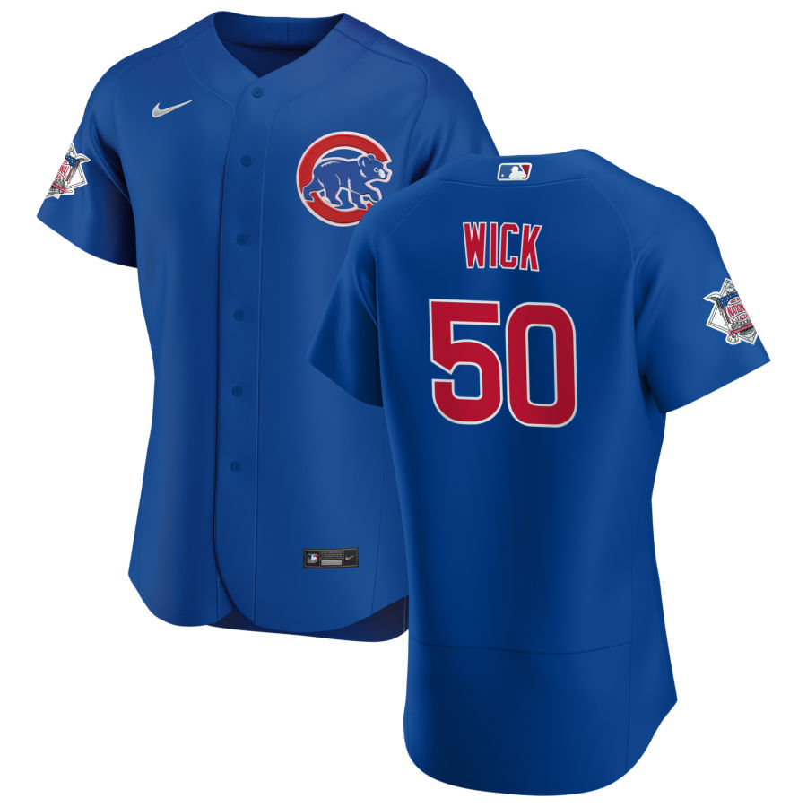 Chicago Cubs #50 Rowan Wick Men's Nike Royal Alternate 2020 Authentic Player Jersey