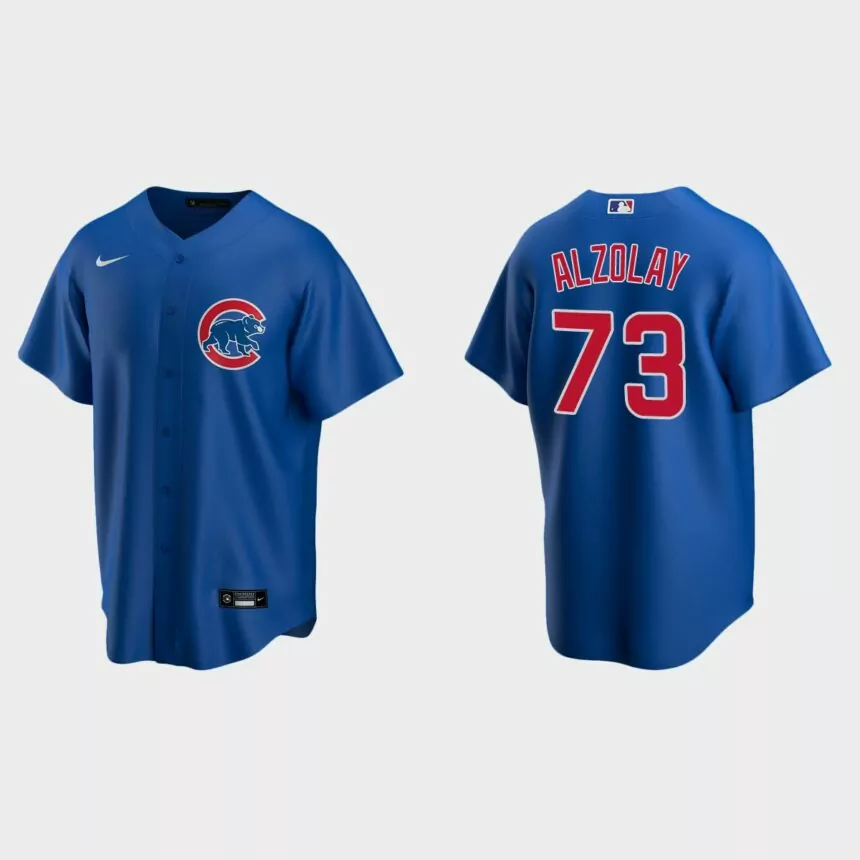 Chicago Cubs #73 Adbert Alzolay Replica Alternate Jersey – Royal