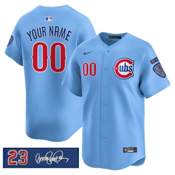 Chicago Cubs ‘Ryne Sandberg Tribute’ Vapor Premier Limited Custom Jersey V3 – All Stitched