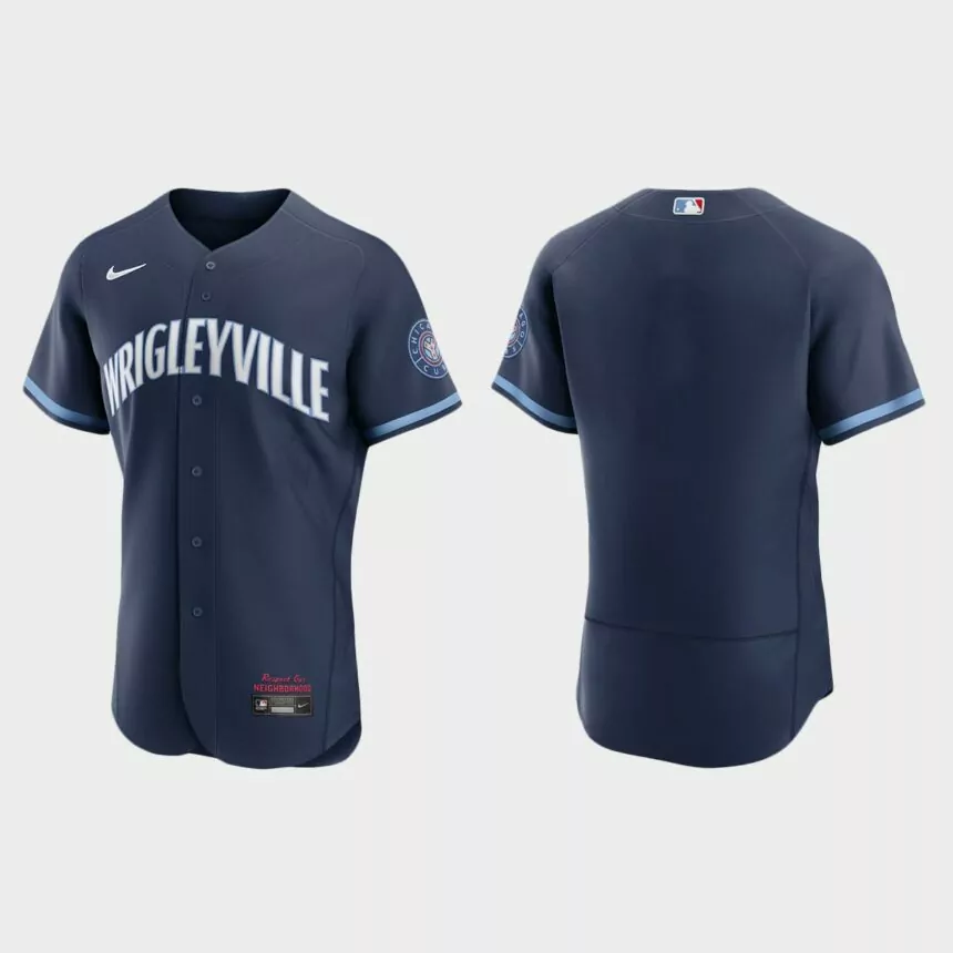 Chicago Cubs 2021 City Connect Authentic Jersey – Navy