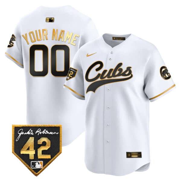 Chicago Cubs 2024 Jackie Robinson Patch Vapor Premier Limited Custom   Jersey – All Stitched