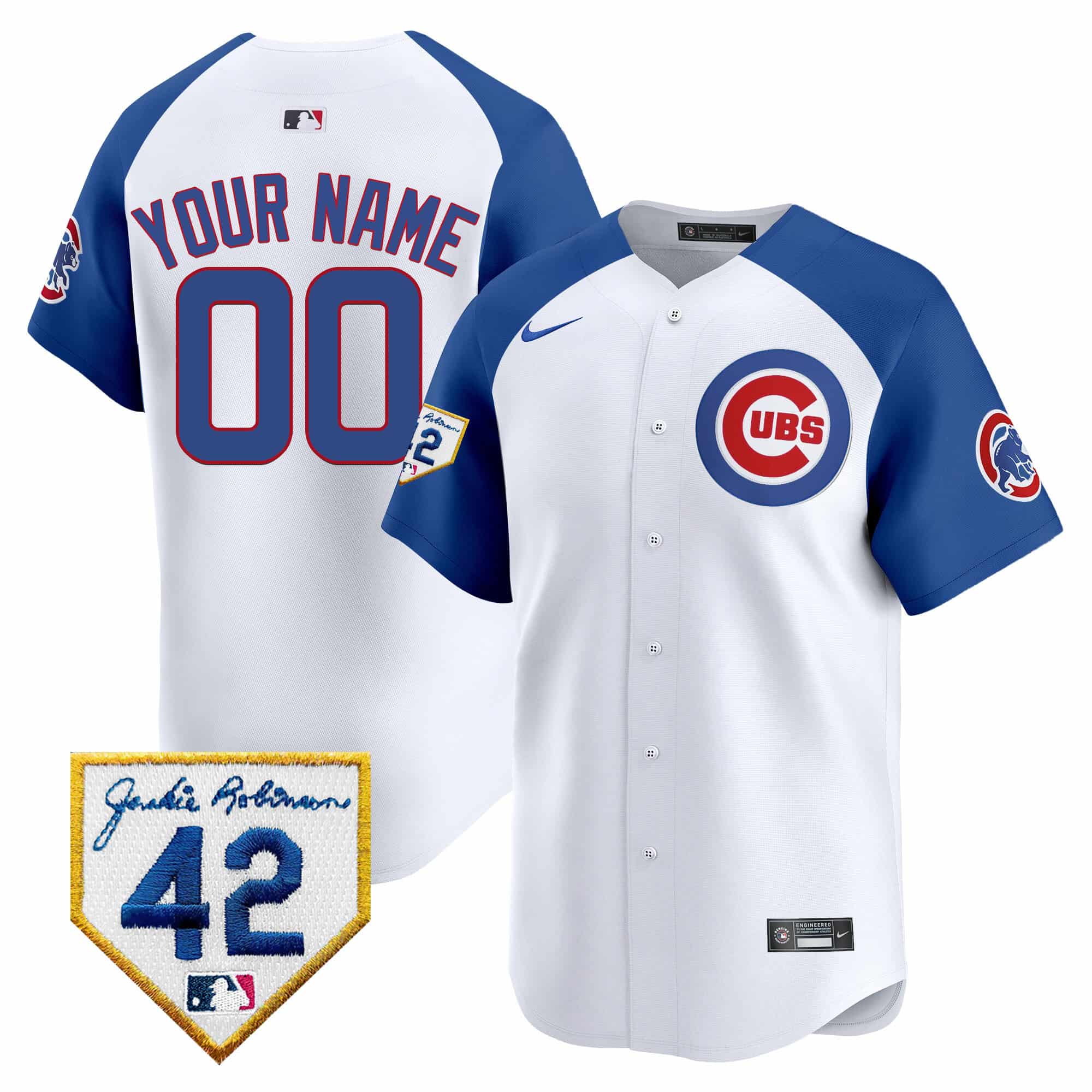 Chicago Cubs 2024 Jackie Robinson Patch Vapor Premier Limited Custom Jersey –   All Stitched