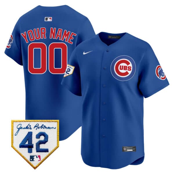 Chicago Cubs 2024 Jackie Robinson Patch Vapor Premier Limited Custom Jersey –  All Stitched